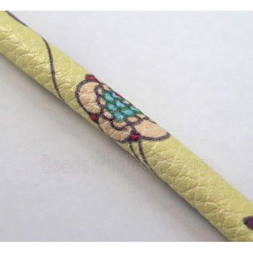 PU leather cord, round