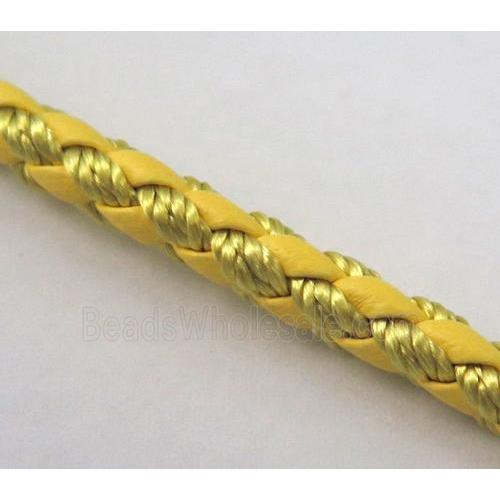 PU leather cord, round