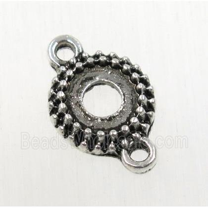 tibetan silver connector with tray, non-nickel