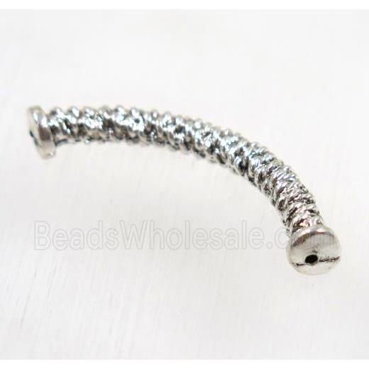 tibetan silver alloy tube beads, non-nickel