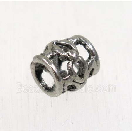 tibetan silver tube alloy beads, non-nickel
