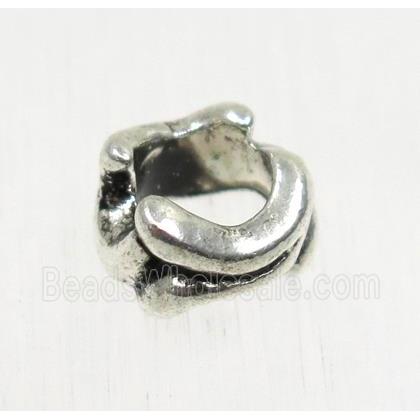 tibetan silver beads, alloy, non-nickel