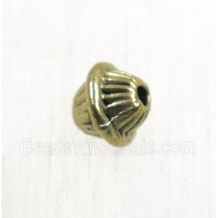 tibetan silver zinc disc beads, non-nickel, antique gold