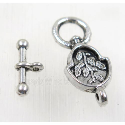 tibetan silver toggle clasp, non-nickel