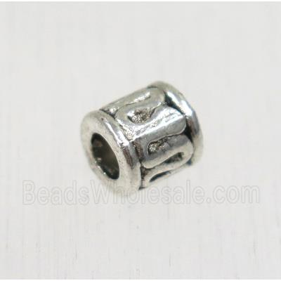 tibetan silver zinc tube beads, non-nickel