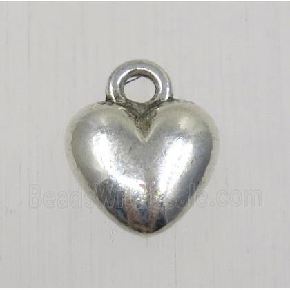 tibetan silver heart pendant, non-nickel
