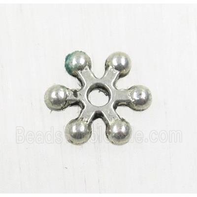 tibetan silver spacer zinc beads, daisy, non-nickel