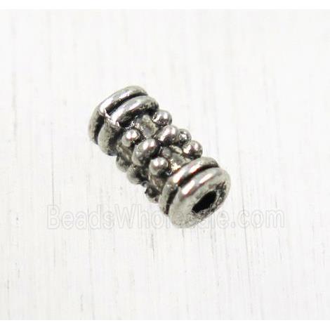tibetan silver zinc tube beads, non-nickel