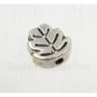 tibetan silver zinc leaf beads, non-nickel