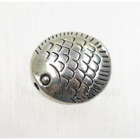 tibetan silver zinc fish beads, non-nickel