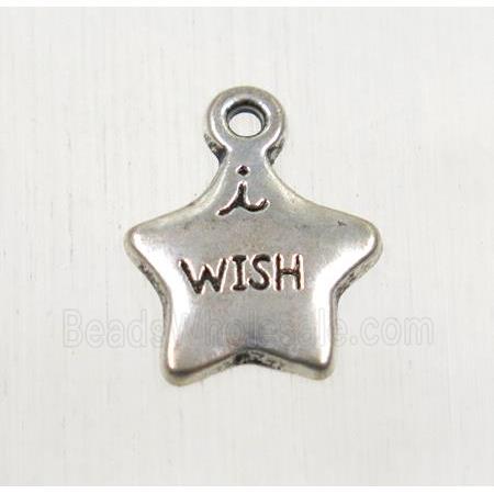 tibetan silver star pendants, non-nickel