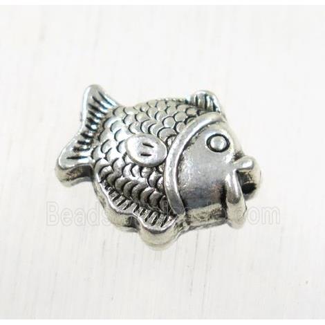 tibetan silver zinc fish beads, non-nickel