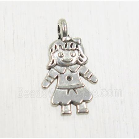 tibetan silver gird pendant, non-nickel