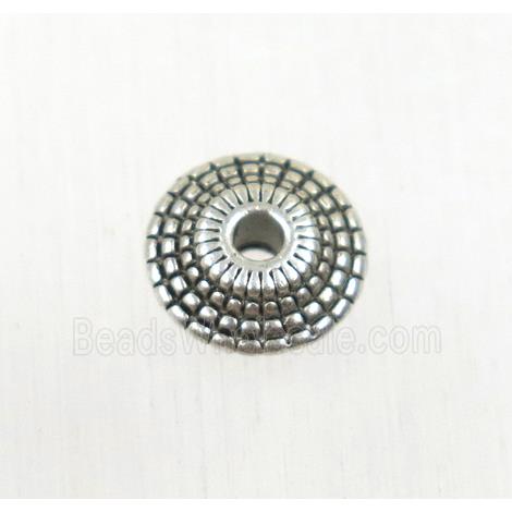 tibetan silver zinc rondelle beads, non-nickel