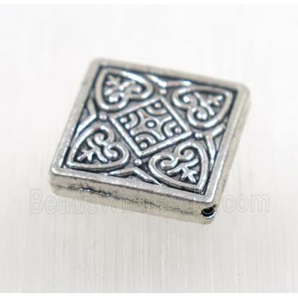 tibetan silver zinc square beads, non-nickel