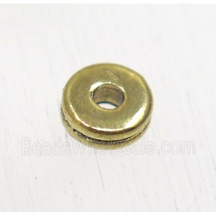 tibetan silver zinc heishi beads, non-nickel, antique gold