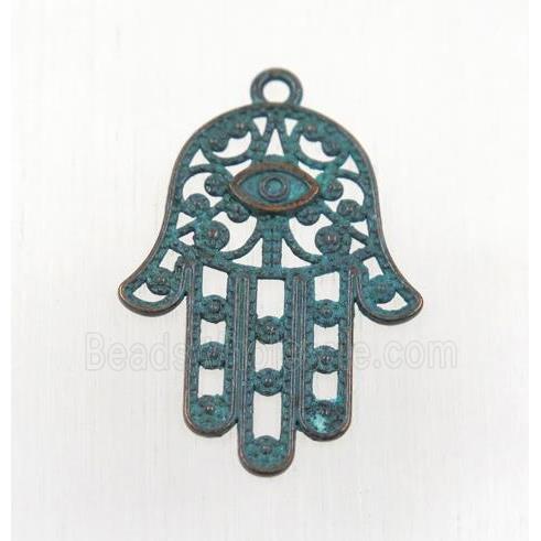 tibetan silver hamsahand pendant, non-nickel