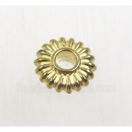tibetan silver zinc beads, non-nickel, gold plated
