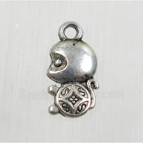 tibetan silver monkey pendant, non-nickel
