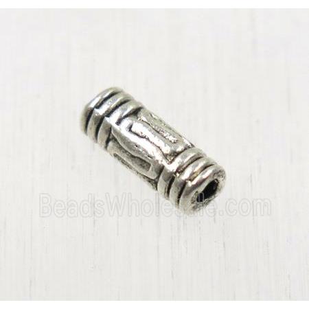 tibetan silver zinc tube beads, non-nickel