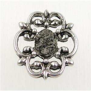 tibetan silver pendant, non-nickel, approx 17x19mm [AD117813]