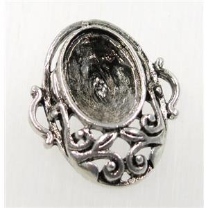 tibetan silver pendant, non-nickel, approx 17x25mm [AD23024]