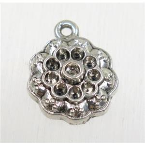 tibetan silver pendant, non-nickel, approx 13.5mm [AD35725]