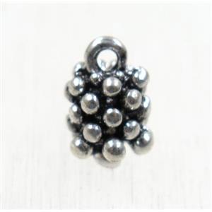 tibetan silver grape pendants, non-nickel, approx 7.5x9mm [AD40832]