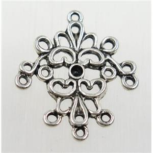tibetan silver pendant, non-nickel, approx 27x32mm [AD4091]