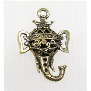 tibetan silver pendant, non-nickel, bronze, approx 18x24mm [AD45684AG]