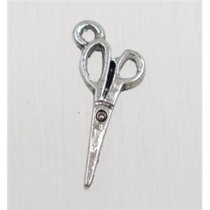 tibetan silver forfex pendant, non-nickel, approx 7.5x16.5mm [AD47200]
