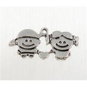 tibetan silver kids pendant, non-nickel, approx 8.5x20mm [AD47626]