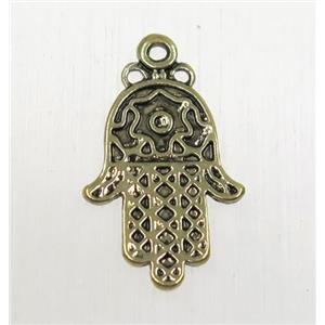 tibetan silver hamsahand pendant, non-nickel, antique bronze, approx 13x19mm [AD47856AG]
