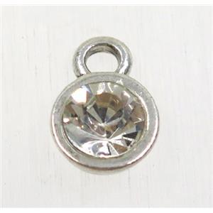 tibetan silver pendant, non-nickel, approx 10.5mm dia [AD48199]