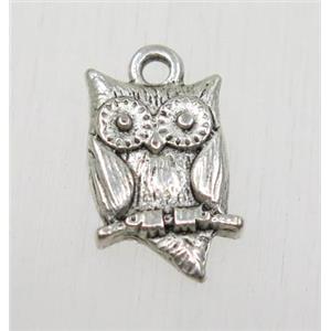 tibetan silver owl pendant, non-nickel, approx 9x14mm [AD49676]