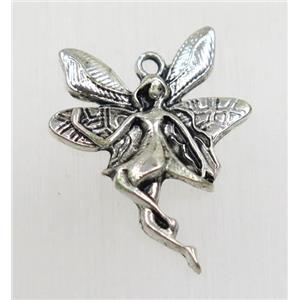 tibetan silver fairy pendant, non-nickel, approx 22x30mm [AD62097]