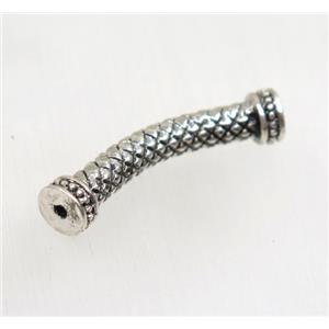 tibetan silver zinc tube beads, non-nickel, approx 5x35mm [AD62712]
