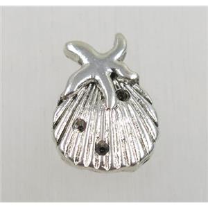 tibetan silver pendant, non-nickel, approx 14x19mm [AD63352]