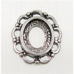 tibetan silver pendant with tray, non-nickel, approx 15x17mm [AD63474]