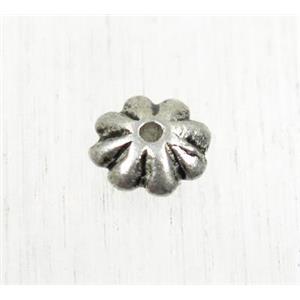 tibetan silver zinc rondelle beads, non-nickel, approx 6.5mm dia [AD969]