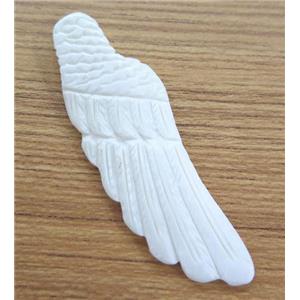 white cattle bone pendant, angel wing, approx 24-75mm [BJAS101]