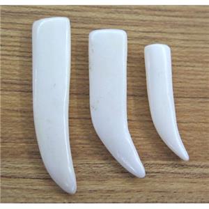 white cattle bone pendant without hole, horn, approx 10-40mm [BJAS116-S]