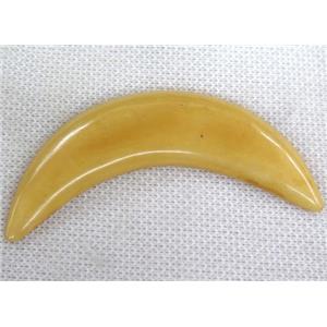 yellow cattle bone crescent pendant without hole, horn, approx 20-75mm [BJAS117]
