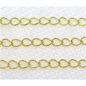copper chain, gold plated, approx 4x5.5mm [CHC248-160BS]