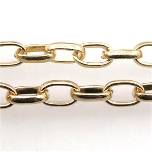 iron Rolo Chain, gold plated, approx 10-15mm [CHCL308]