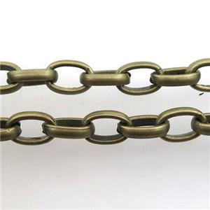 iron Rolo Chain, antique bronze, approx 10-15mm [CHCL309]