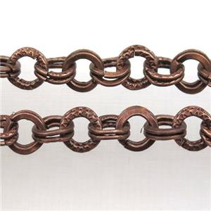 iron chain, antique red, approx 8mm [CHCL314]