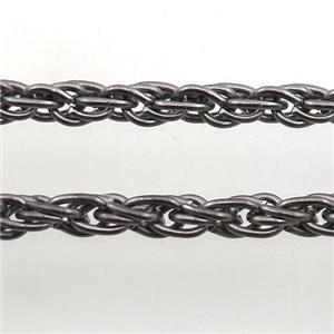 iron chain, black plated, approx 4-5mm [CHCL318]