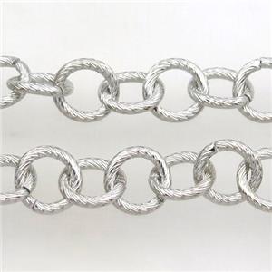 iron chain, platinum plated, approx 12mm dia [CHCL320]
