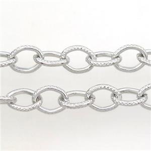 iron chain, platinum plated, approx 8-10mm [CHCL321]